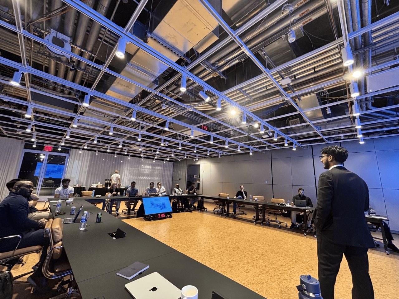 Saaif presenting to clients in the IBM Yorktown briefing room